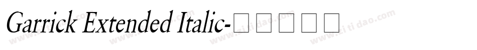 Garrick Extended Italic字体转换